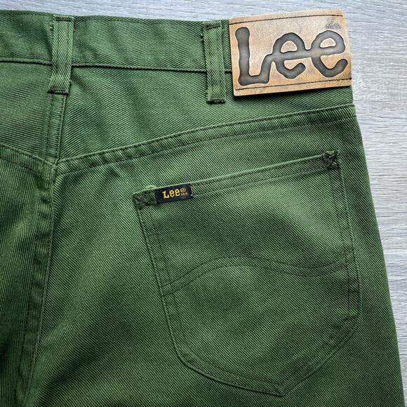 Vintage 70's LEE Riders Green Mens Pants /  30-32" / Retro / Relaxed / Straight - Picture 5 of 8